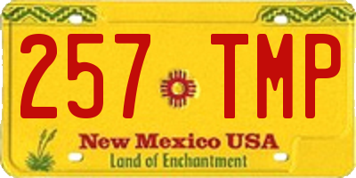 NM license plate 257TMP