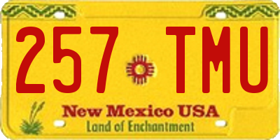 NM license plate 257TMU
