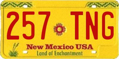 NM license plate 257TNG