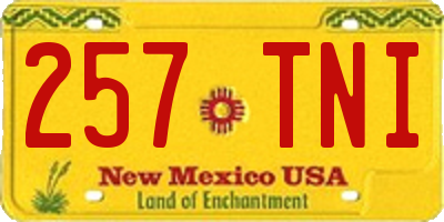 NM license plate 257TNI