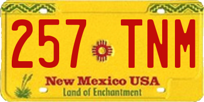 NM license plate 257TNM