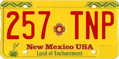 NM license plate 257TNP