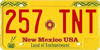 NM license plate 257TNT