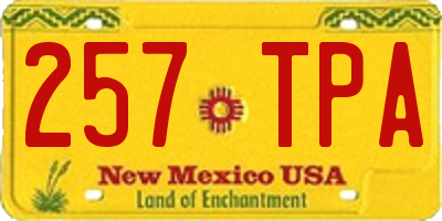 NM license plate 257TPA