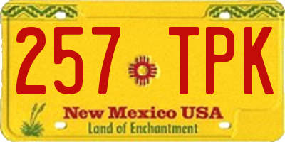 NM license plate 257TPK