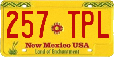 NM license plate 257TPL