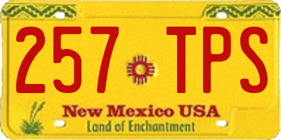 NM license plate 257TPS