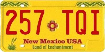 NM license plate 257TQI