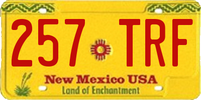 NM license plate 257TRF