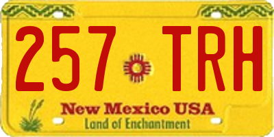 NM license plate 257TRH