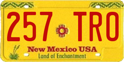 NM license plate 257TRO