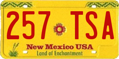 NM license plate 257TSA