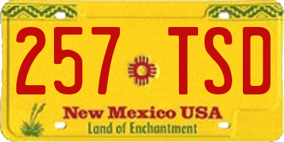 NM license plate 257TSD