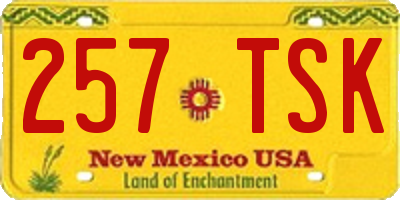 NM license plate 257TSK