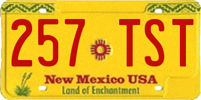 NM license plate 257TST