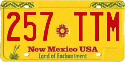 NM license plate 257TTM