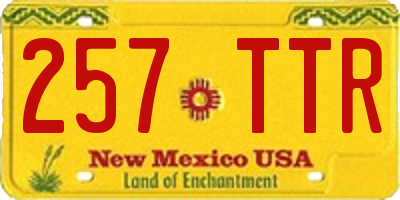 NM license plate 257TTR