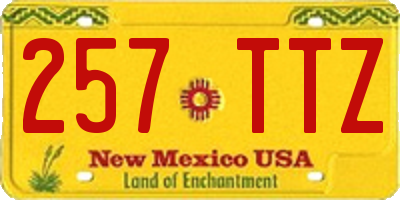 NM license plate 257TTZ