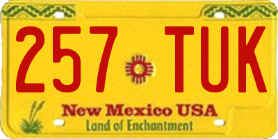 NM license plate 257TUK
