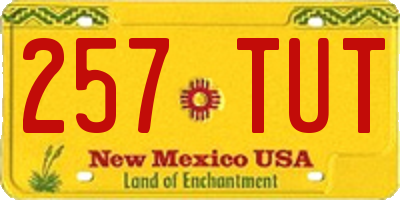 NM license plate 257TUT
