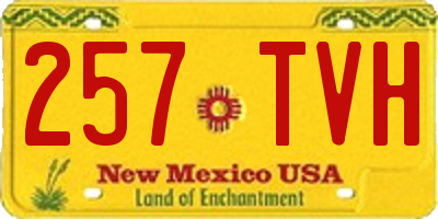 NM license plate 257TVH