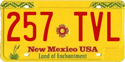 NM license plate 257TVL
