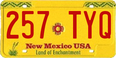 NM license plate 257TYQ