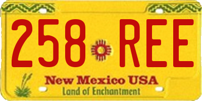 NM license plate 258REE