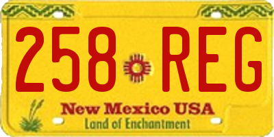 NM license plate 258REG