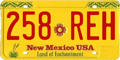 NM license plate 258REH