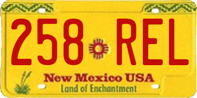 NM license plate 258REL