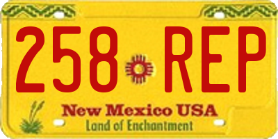 NM license plate 258REP