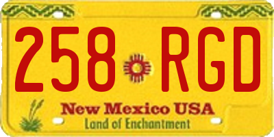 NM license plate 258RGD