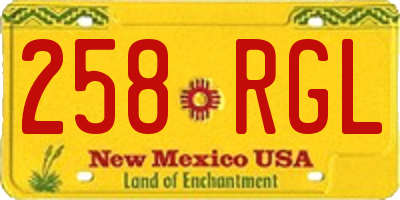 NM license plate 258RGL