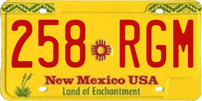 NM license plate 258RGM