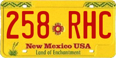 NM license plate 258RHC