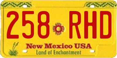 NM license plate 258RHD