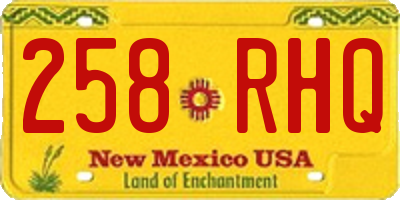 NM license plate 258RHQ