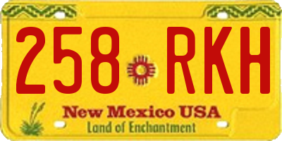 NM license plate 258RKH