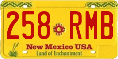 NM license plate 258RMB