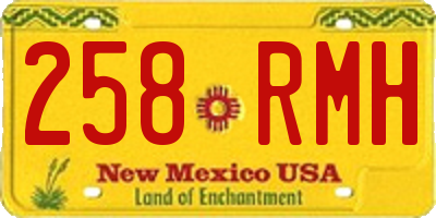 NM license plate 258RMH