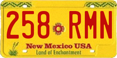 NM license plate 258RMN