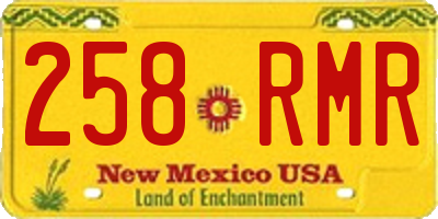 NM license plate 258RMR
