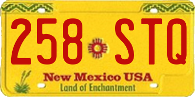 NM license plate 258STQ