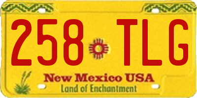 NM license plate 258TLG