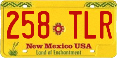 NM license plate 258TLR