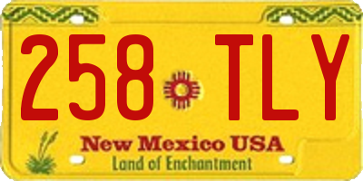 NM license plate 258TLY