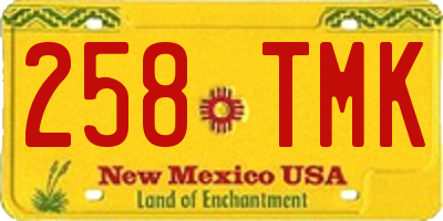 NM license plate 258TMK
