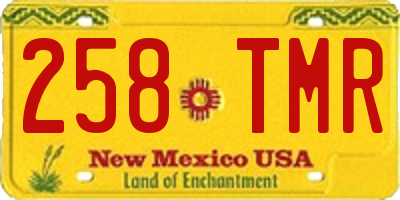 NM license plate 258TMR