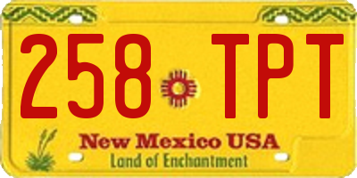 NM license plate 258TPT